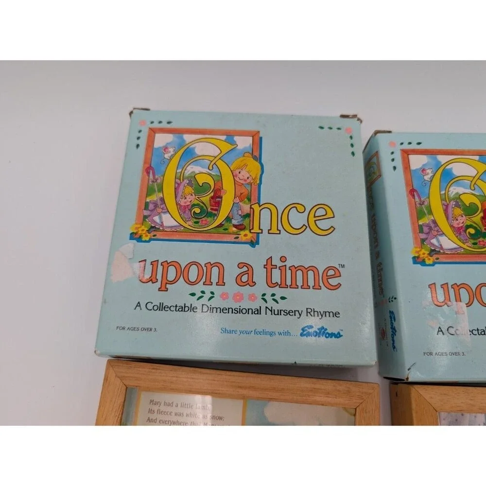 Mattel Emotions Once Upon A Time Shadowbox Photo Frame Nursery Rhymes Lot of 2‎